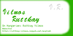 vilmos ruttkay business card